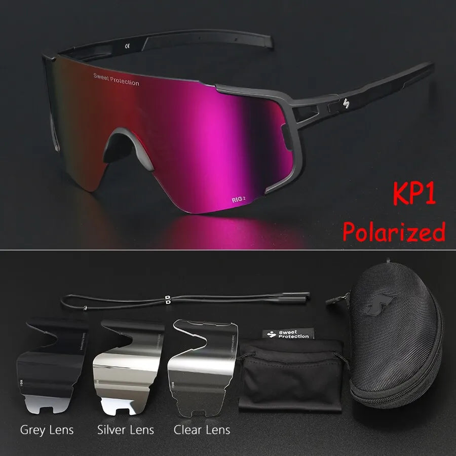 Sweet Protection 2022 Polarized Cycling Sunglasses Sports Photochromic MTB Road Bike Glasses Marathon 4 Lens Running Glasses-WAYBIKER