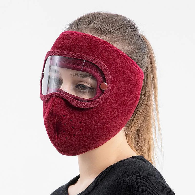 Dust-proof Cycling Bike Full Face Mask Windproof Winter Warmer Scarf Bicycle Snowboard Ski Masks with Anti-UV glasses Men Women-WAYBIKER