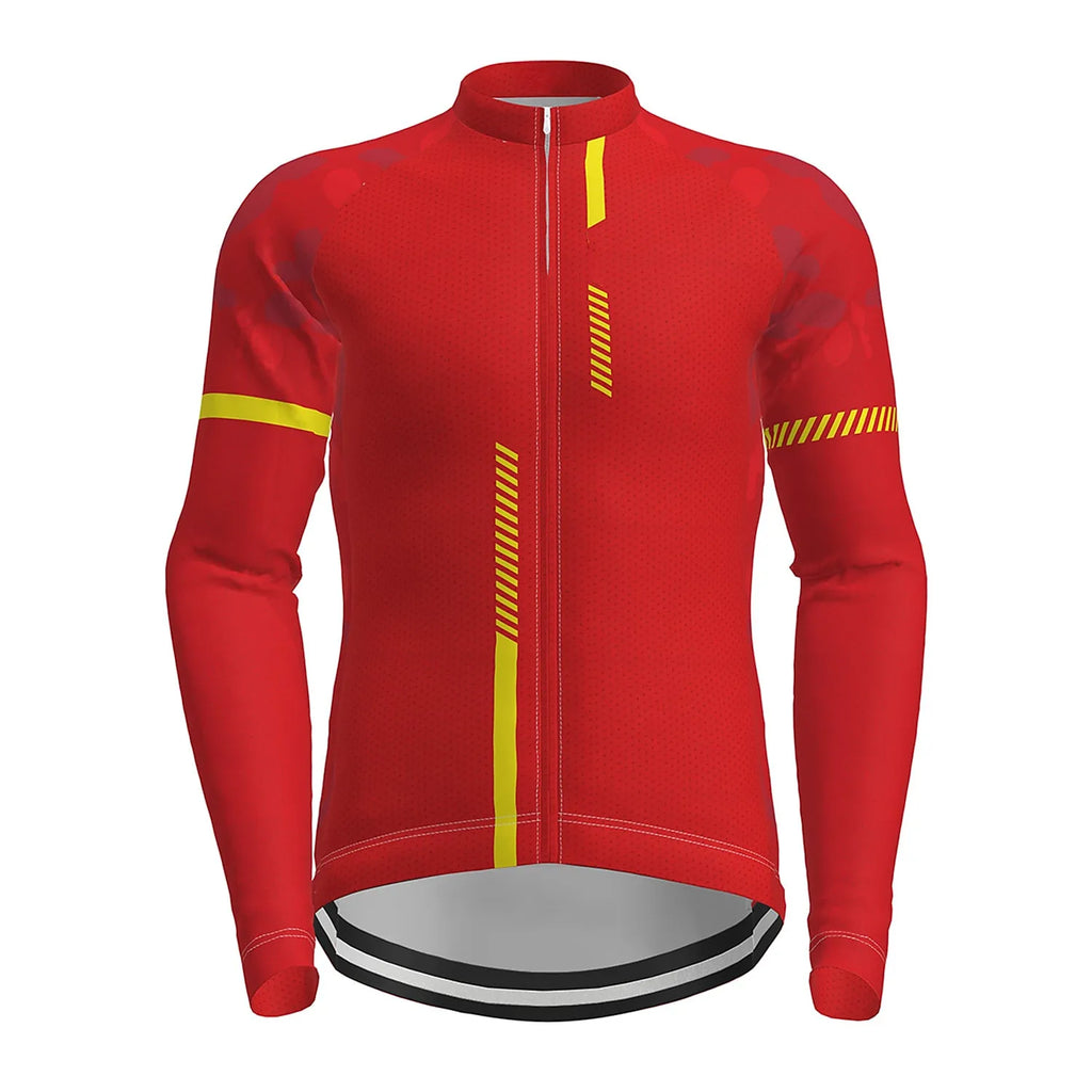 Men  100% Polyester  Mountain  Cycling Jersey Quick-Dry Top Long Sleeve Design Jersey New Hot Sale-WAYBIKER