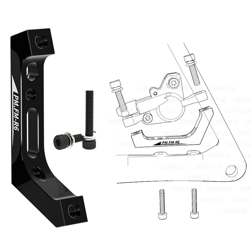 Lebycle Road bike Disc Brake Flat Mount Adapter Ultralight Bracket Disc Brake Adaptor For 140 160mm-WAYBIKER