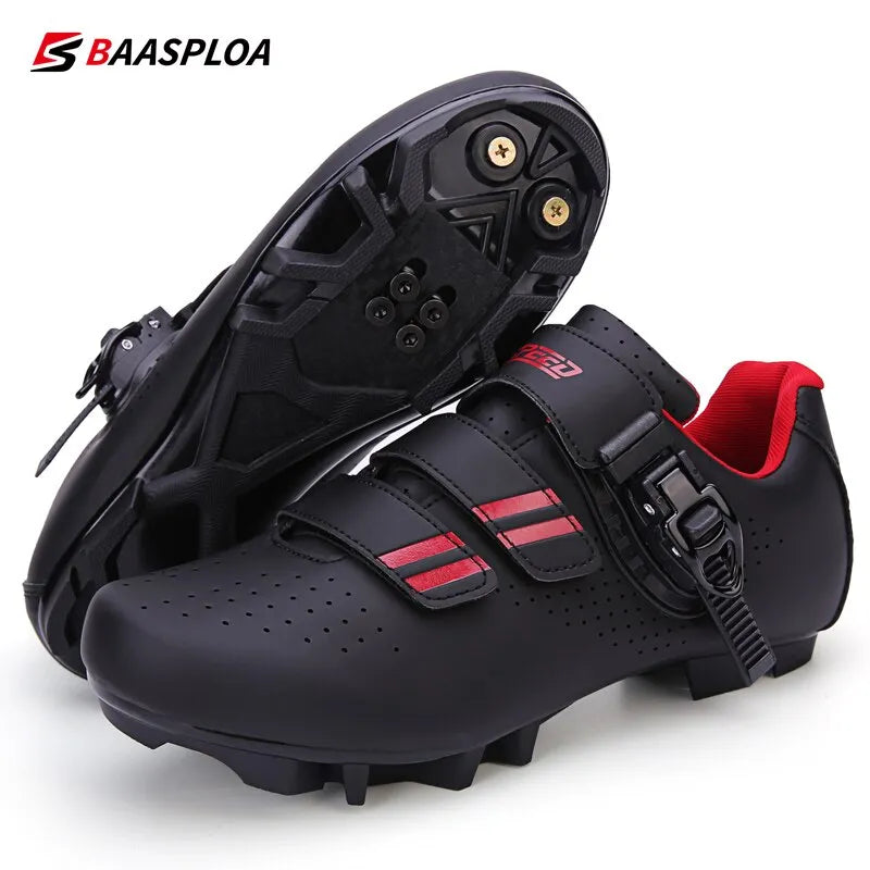 2023 Baasploa Men Cycling Shoes Professional Mtb Bike Sneakers Mountain Biking Sneakers For Men Antiskid Outdoor-WAYBIKER