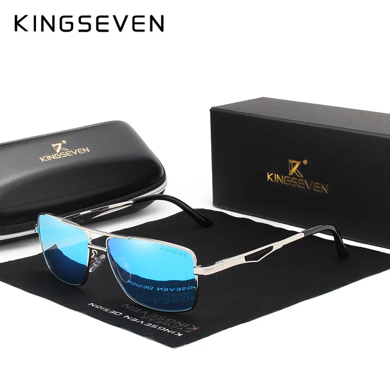 KINGSEVEN Brand Classic Square Polarized Sunglasses Men's Driving Male Sun Glasses Eyewear UV Blocking-WAYBIKER