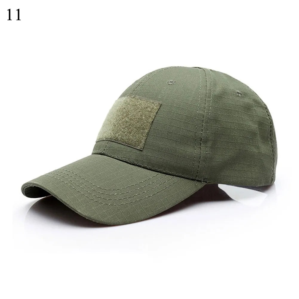 Unisex Outdoor Tactical Military Army Camo Adjustable Baseball Cap Camouflage Men Women Snapback Hat For Cycling Hiking Fishing-WAYBIKER