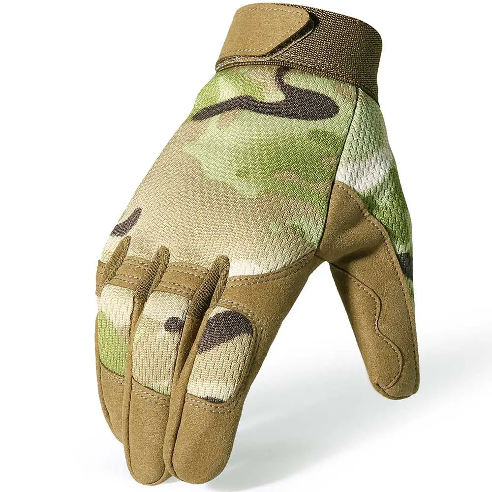 Outdoor Sports Tactical Gloves Training Army Climbing Shooting Cycling Ski Bicycle Wearproof Riding Mtb Road Bike Mittens Men-WAYBIKER