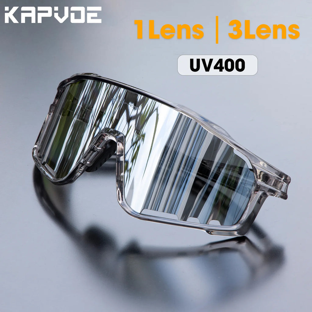 Kapvoe Cycling Sunglasses Polarized Bicycle Bike Men UV400 Racing Bike Road Mountain Eyewear Women Outdoor Sport Goggles-WAYBIKER