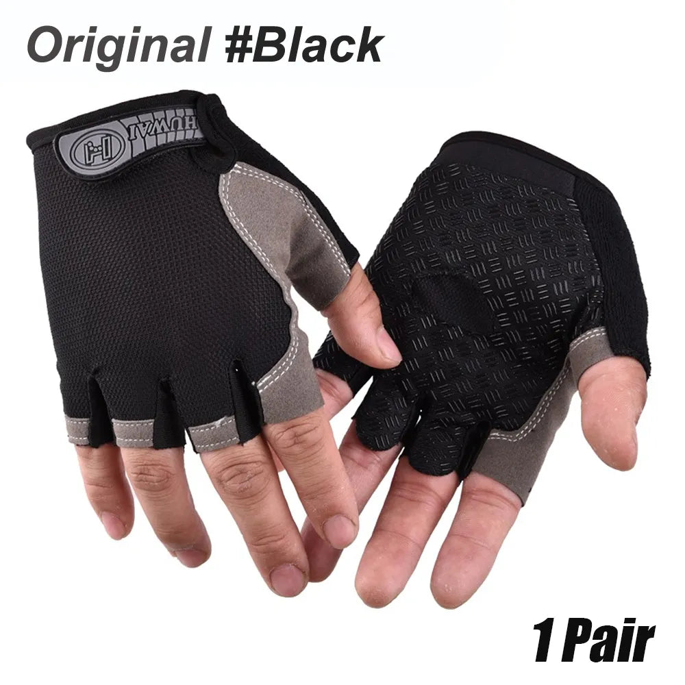 1Pair Cycling Bike Gloves for Men/Women- Half Finger Road Bike MTB Bicycle Gloves-for Workout/Motorcycle/Gym/Training/Outdoor-WAYBIKER