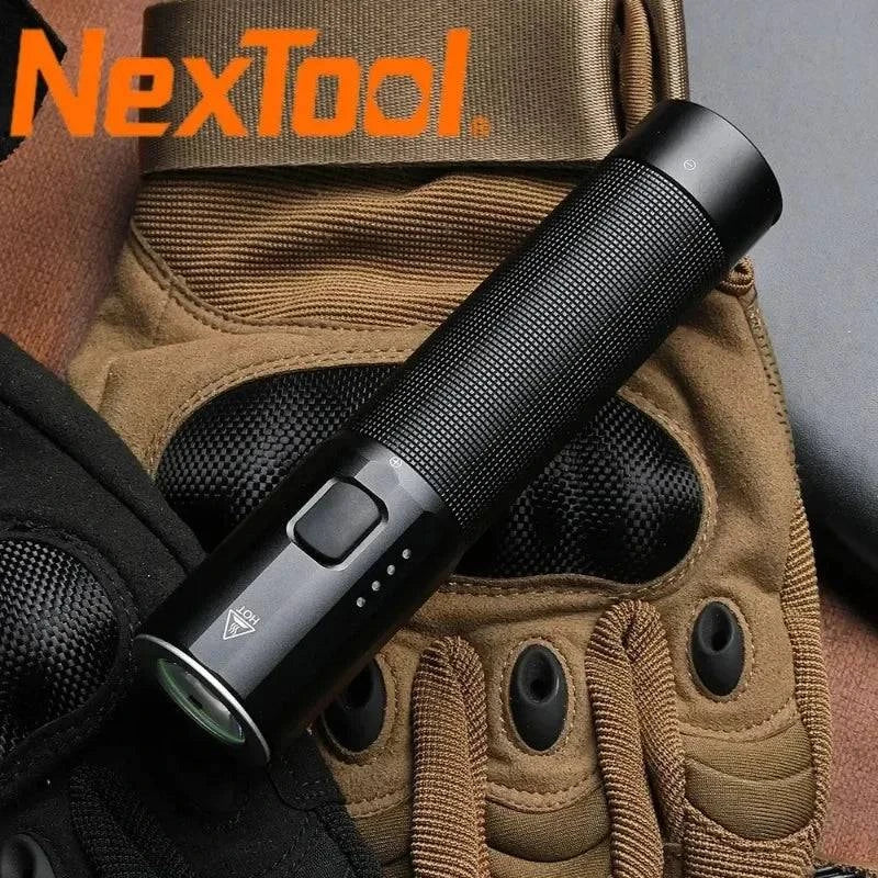 Xiaomi NexTool Outdoor Strong Light Flashlight 4500mAh LED Lamp Bead Waterproof 4 lighting Modes Multi-function Torch Power Bank