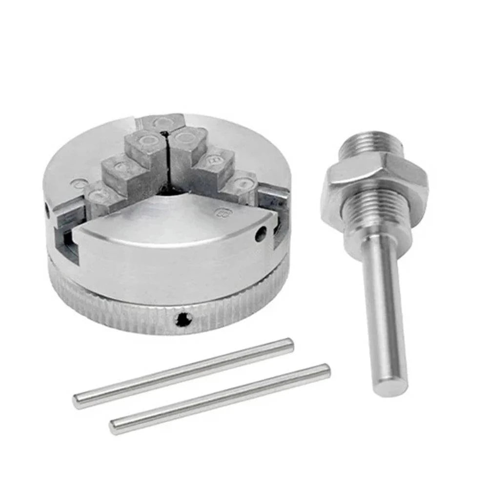 Zinc Alloy 3-Jaw 4-Jaw Chuck Connecting Rod Self Centering Wood Turning Chuck Optional Clamp Accessory for Mini Metal Lathe