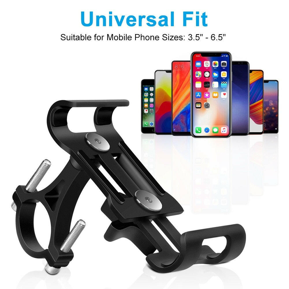 Bicycle Mobile Phone Bracket Aluminum Alloy Mobile Phone Bracket Electric Car Motorcycle Mobile Phone Navigation Bracket Riding-WAYBIKER