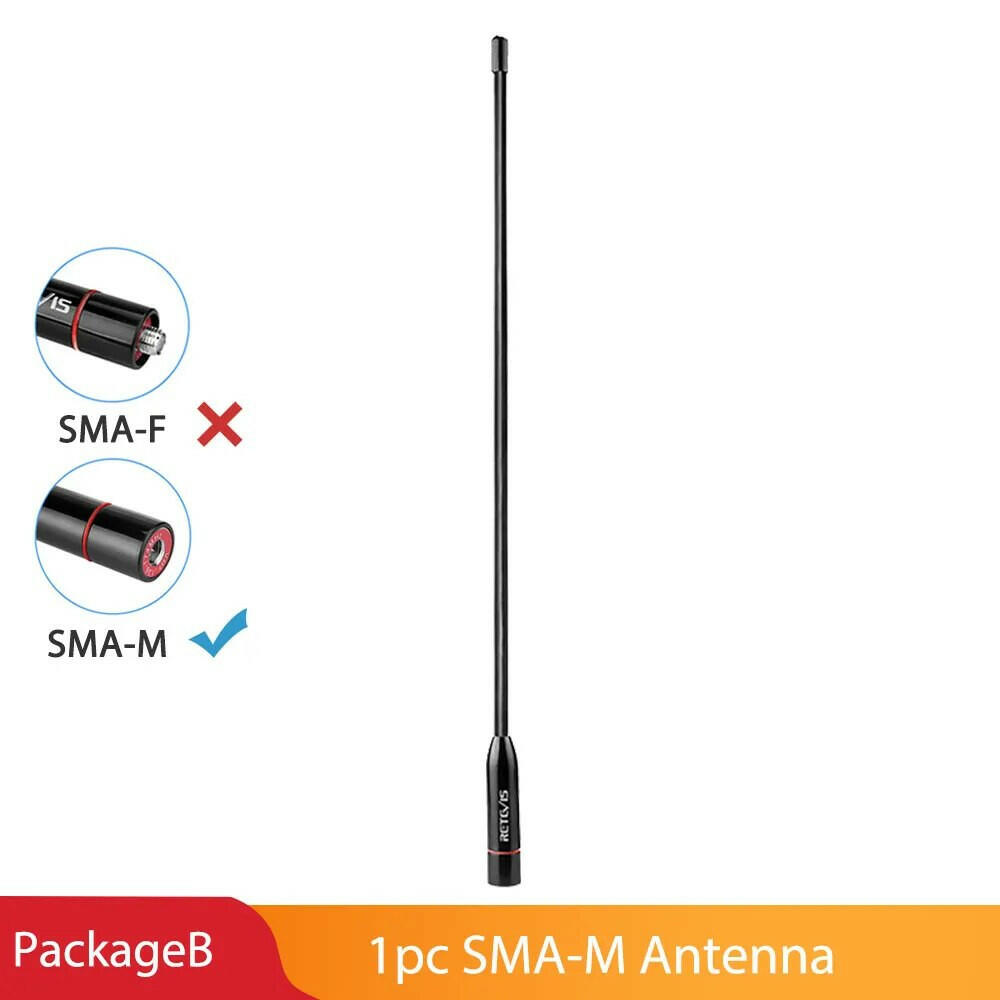 Retevis HA06 Walkie-Talkie Antenna VHF 152MHz 2.15dBi SMA-F or SMA-M for Handheld Walkie Talkie Retevis RT21V RT27V RT47V Radio-WAYBIKER