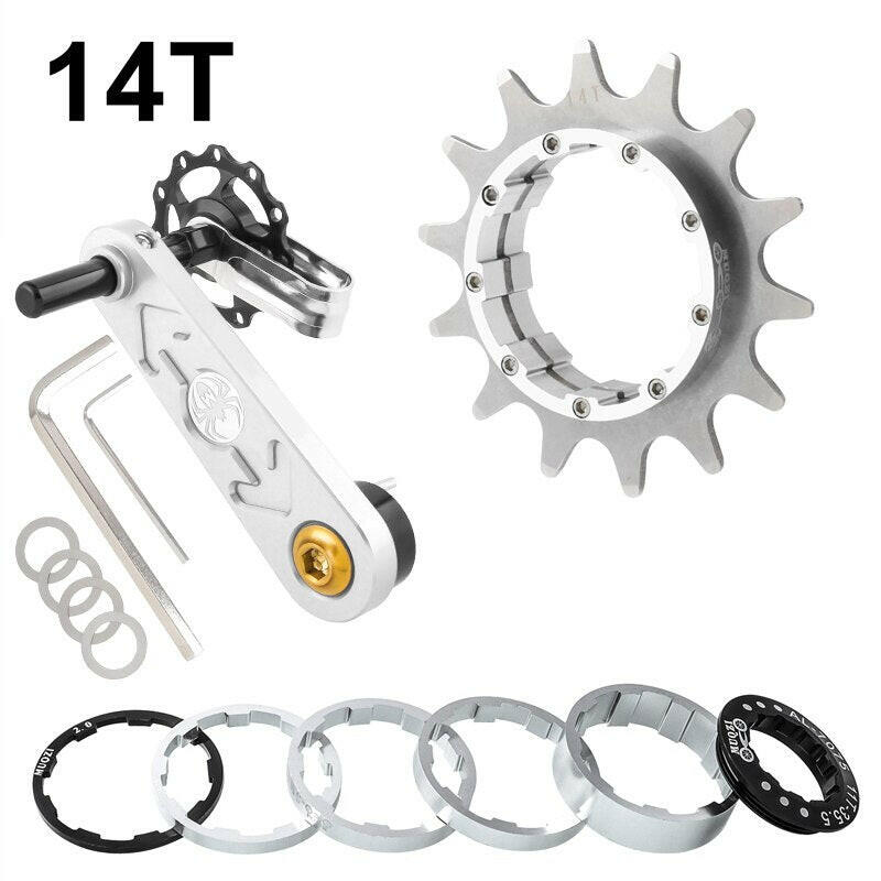 MUQZI Conversion Kit 12T 13T 14T 15T 16T 17T Single Speed Cassette Cog And Chain Tensioner For Road And MTB Bike-WAYBIKER