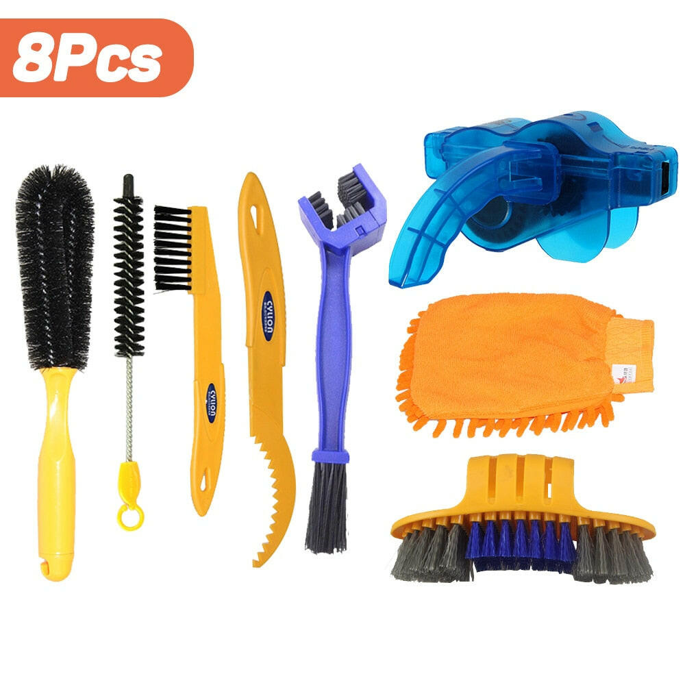 Chain Cleaner Cleaning Bicycle Chain Brush Wash Tool Set MTB Road Bike Protection Oil Chain Gear Grunge Brush for Mountain Bike-WAYBIKER