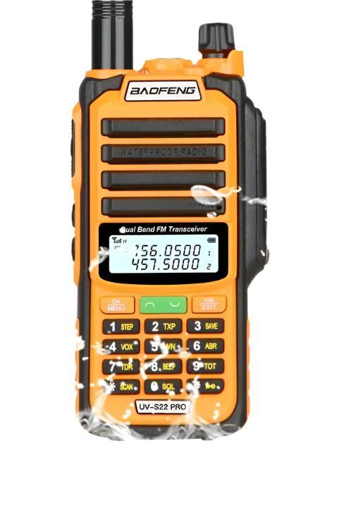 2023 Baofeng UV-S22 Pro Walkie Talkie Waterproof IP68 Type-c Charger Powerful UHF VHF Long Range Ham CB Radio Upgrade UV-9R Plus-WAYBIKER