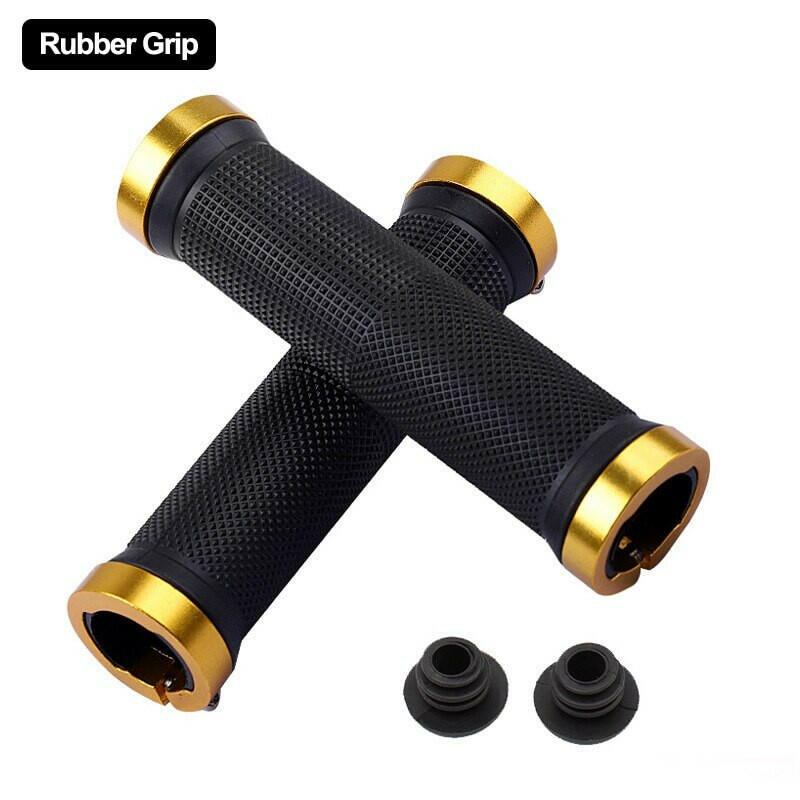 Bicycle Rubber Grips MTB Alloy Lock Bilateral Lock Handlebar Grips Anti Slip Cycling Handlebar Sleeve BMX Bicycle Accessories-WAYBIKER