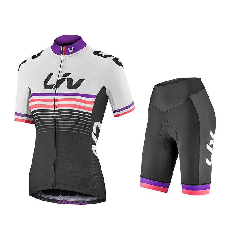 Liv Cycling Shorts Set 2023 New Women Cycling Jersey Bike Clothing Suit Liv Team Version Racing Suit Roupa Ciclismo Feminine-WAYBIKER