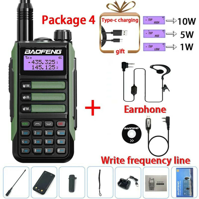 2023 Baofeng UV-16 PRO V2 Professional 10W Upgraded Of UV-5R UV-10R Walkie Talkie IP68 Waterproof Long Range Dual Band Ham Radio-WAYBIKER