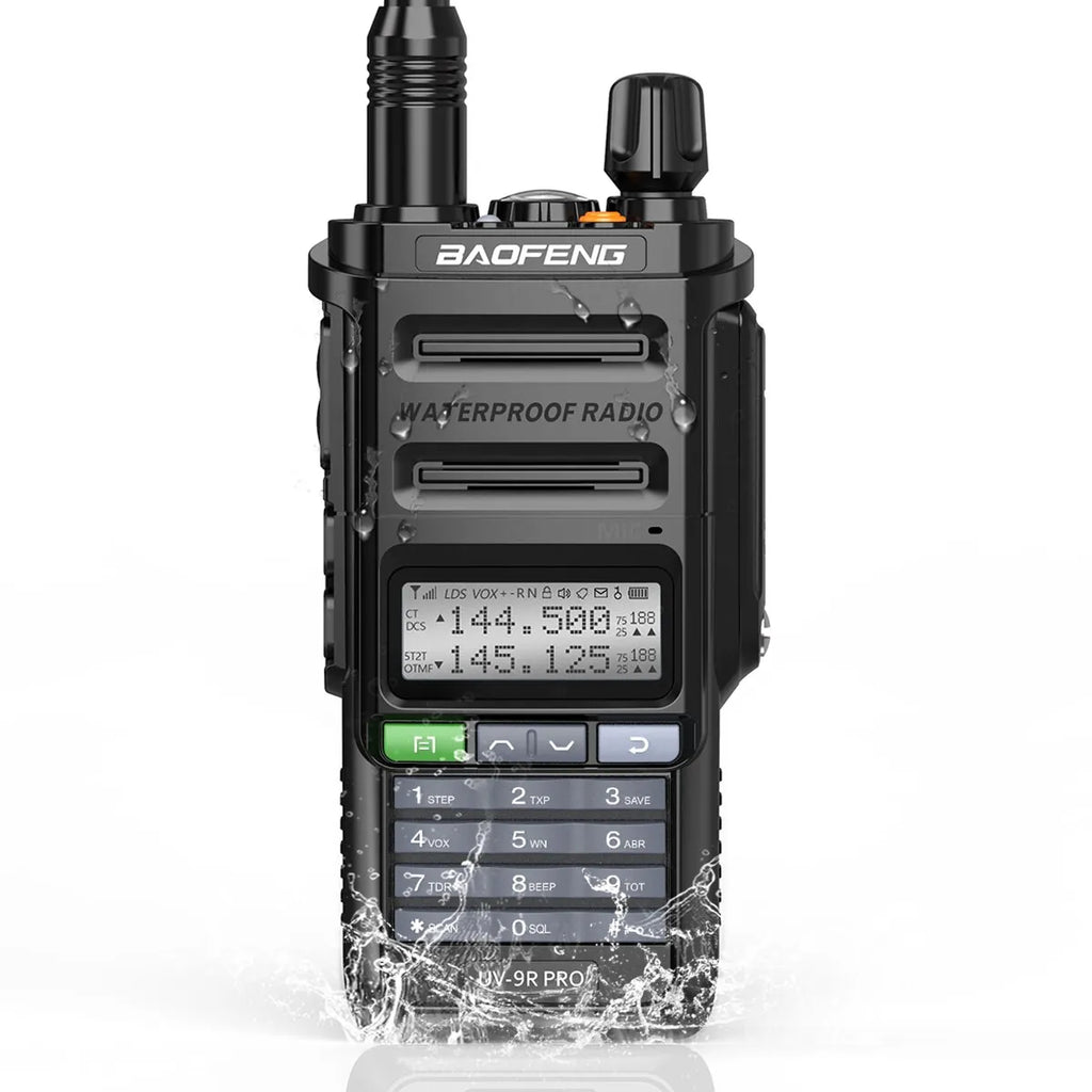 Baofeng UV 9R PRO V1 IP68 Waterproof Walkie Talkie High Power Dual Band UHF VHF Long Range CB Radio Upgrade UV 9R Plus-WAYBIKER