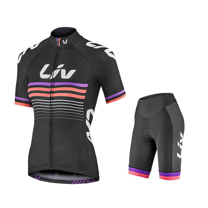 Liv Cycling Shorts Set 2023 New Women Cycling Jersey Bike Clothing Suit Liv Team Version Racing Suit Roupa Ciclismo Feminine-WAYBIKER