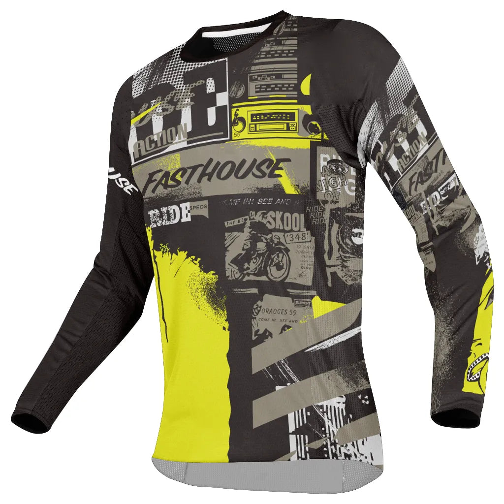 FASTHOUSE MTB Cycling Sleeve Cycling Jersey Downhill Shirt Camiseta Motocross T-shirt Mx Mountain Bike Clothing Mtb jersey-WAYBIKER