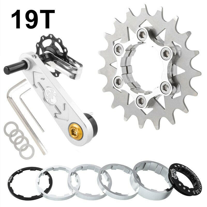 MUQZI Conversion Kit 18T 19T 20T 21T 22T Single Speed Cassette Cog And Chain Tensioner For Road And MTB Bike-WAYBIKER