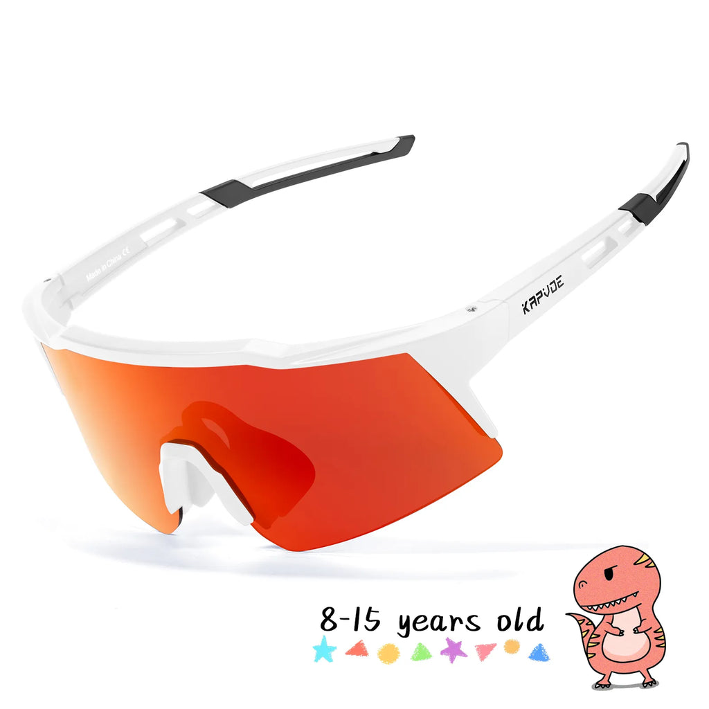 Kapvoe UV400 Kids Cycling Sunglasses Boys Girls Outdoor Bike Eyewear Child Camping Goggles  MTB Fishing Sport Bicycle Glasses-WAYBIKER