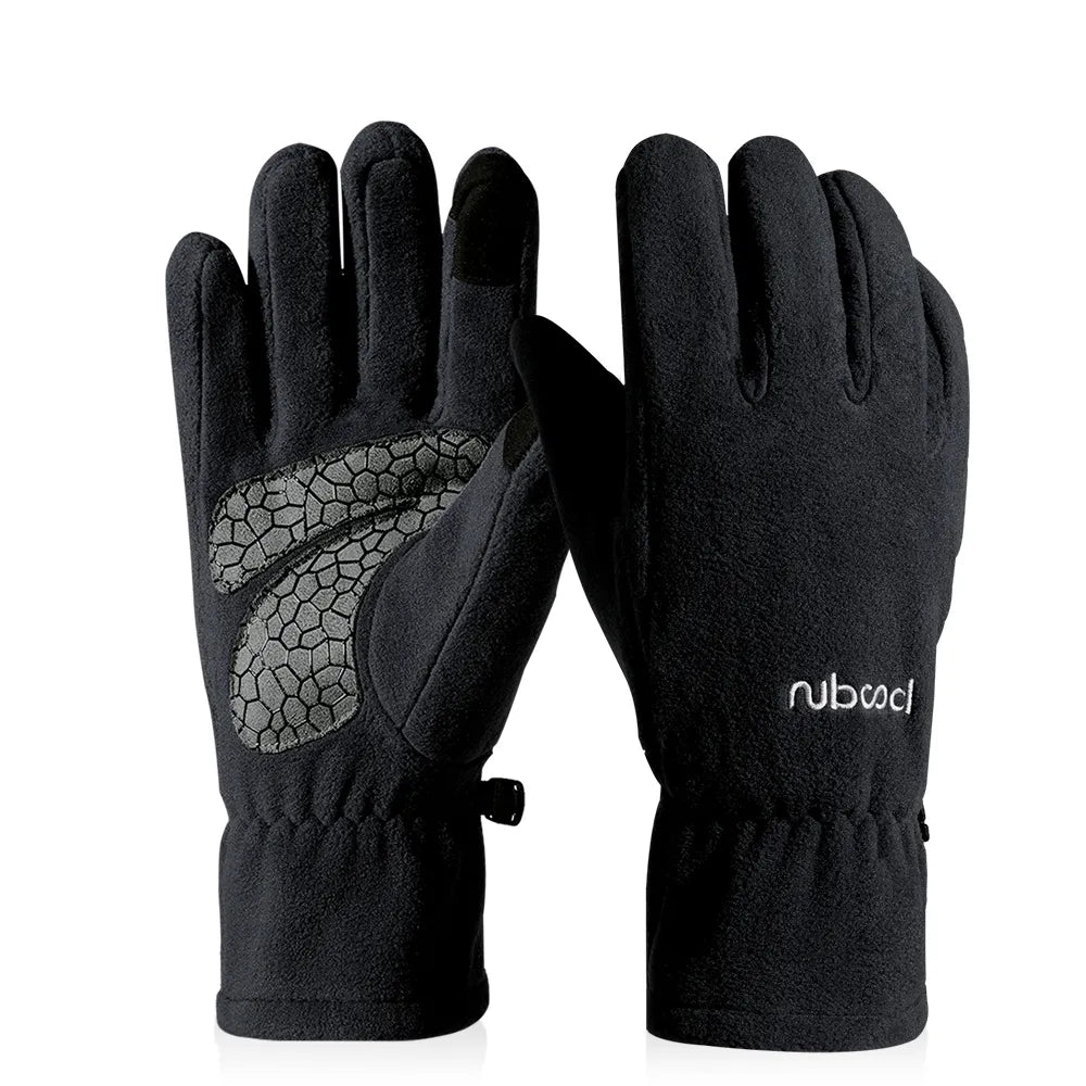 Winter Thermal Cycling Gloves Touch Screen Fleece Windproof Ski Outdoor Hiking Bicycle Running Non-slip Full Finger Men Women-WAYBIKER