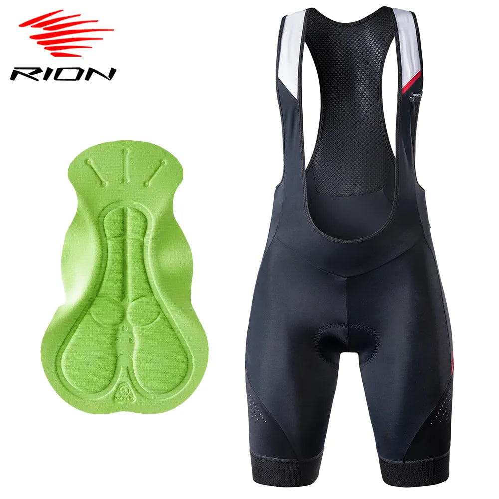 RION Men Cycling Shorts Bike Wear Bicycle Tights Men Padding Bib Shorts Elastic Interface Biker Bibshort MTB Clothes Motorcycle