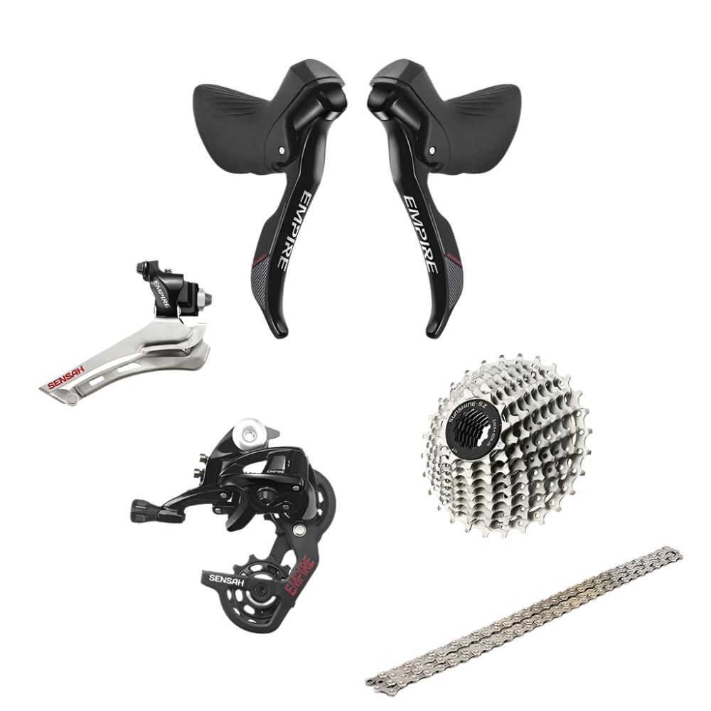 SENSAH EMPIRE 6 Kits 2x11 Speed 22s Road Groupset R/L Shifter+FD+RD Derailleurs + Cassette/Chains Aluminium-WAYBIKER