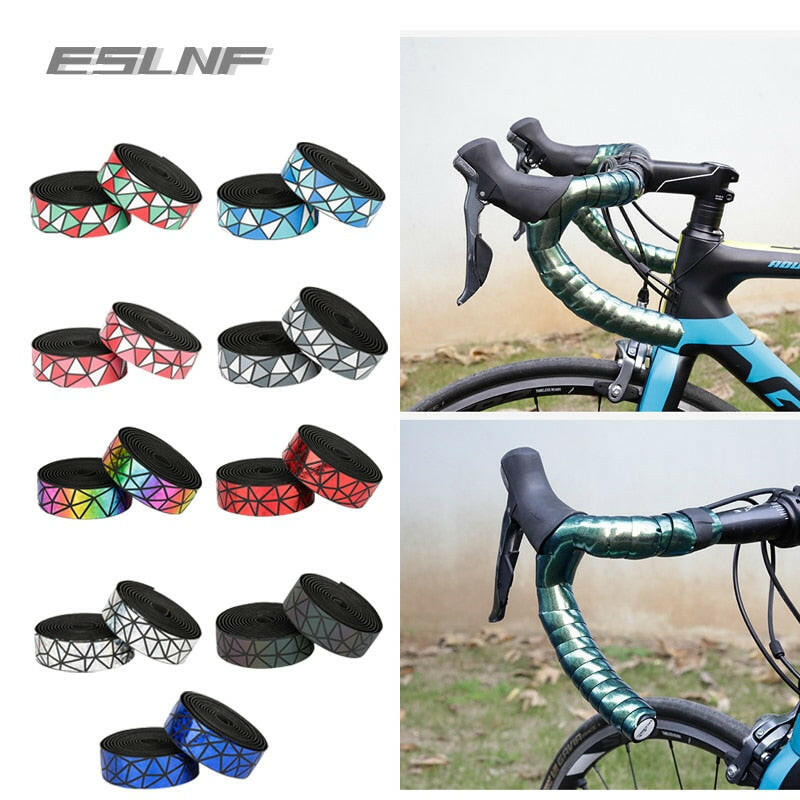 ESLNF Bicycle Handlebar Tape PUEVA Bent Cycling Road Bike Tapes Cycling Damping Anti-Vibration Wrap Bike Accessories-WAYBIKER