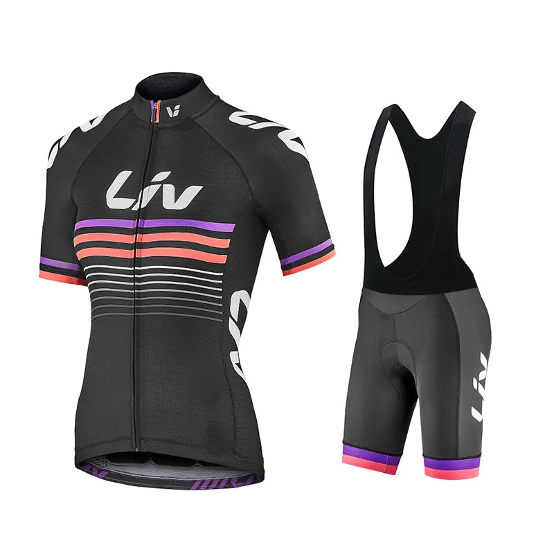 Liv Cycling Shorts Set 2023 New Women Cycling Jersey Bike Clothing Suit Liv Team Version Racing Suit Roupa Ciclismo Feminine-WAYBIKER