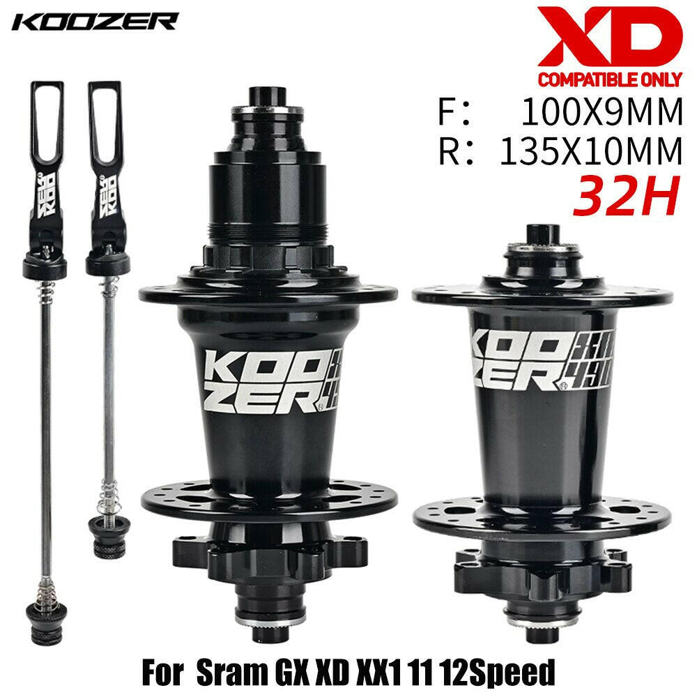 Bicycle Hubs KOOZER XM490 PRO 28/32/36 Holes Qr Thru TA Steel Shaft 4 Bearing 6 Pawl K7 HG XD MS 8 9 10 11 12 speed SX NX 12S-WAYBIKER