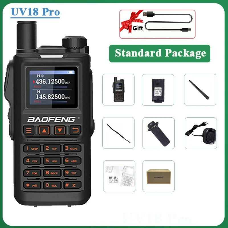 Baofeng UV18 Pro Orange Walkie Talkie 999 Channels 4 Bands UV18i UVi Two Way Radio UV18H L UV-G28 Handheld Transceiver Powerful-WAYBIKER