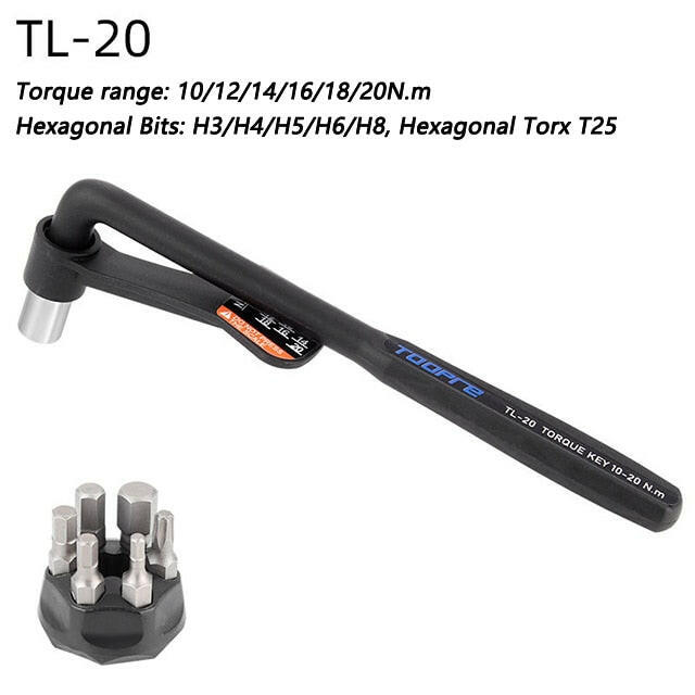 Portable Torque Wrench 3Nm to 10Nm 10Nm to 20Nm High Precision Torque Tools Bike Repair Hand Tools Ratchet Key Bike Spanner Tool-WAYBIKER