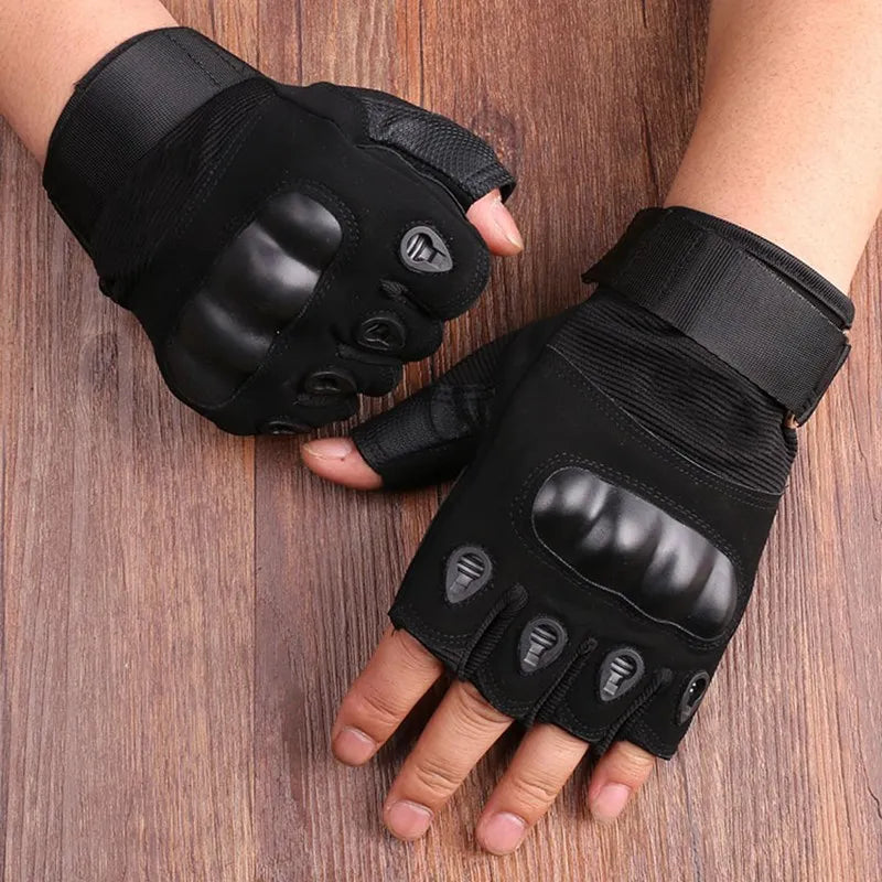 Half Finger Men's Gloves Outdoor Military Tactical Gloves Sports Shooting Hunting Airsoft Motorcycle Cycling Gloves-WAYBIKER