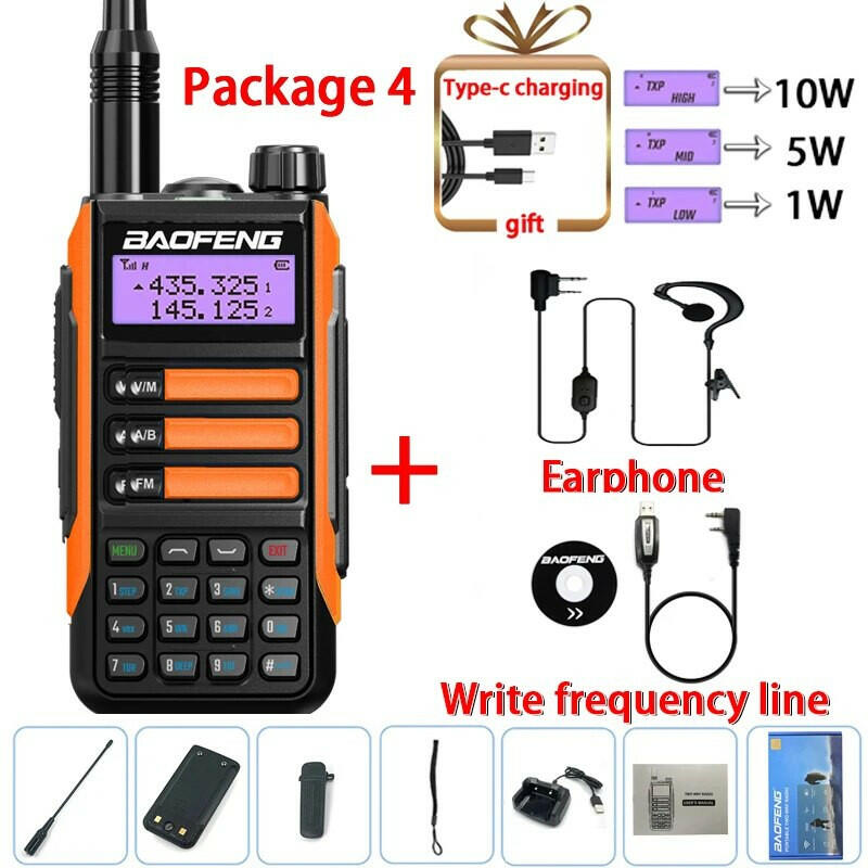 2023 Baofeng UV-16 PRO V2 Professional 10W Upgraded Of UV-5R UV-10R Walkie Talkie IP68 Waterproof Long Range Dual Band Ham Radio-WAYBIKER