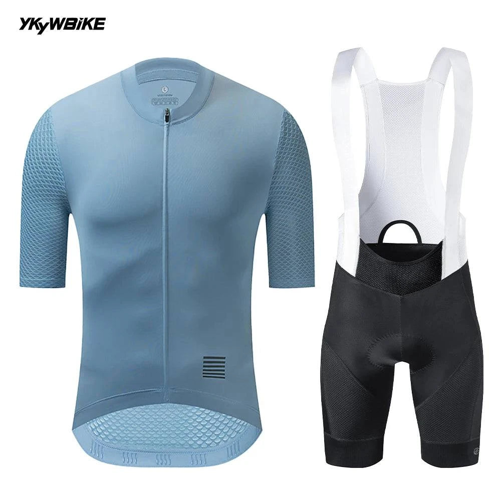 YKYWBIKE Men's Cycling Set Summer Cycling Jersey Kits Road Bike Clothes Bicycle Clothing Riding Maillot Cycling Clothing