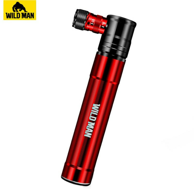 WILD MAN Aluminum Alloy Bicycle Pump Mtb Hand Air Pump Cycling Tire Inflator Schrader Presta Valve Mini Bike Pump Ball Pump-WAYBIKER