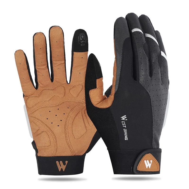 WEST BIKING Cycling Gloves Winter Full Finger MTB Bicycle Sports Gloves Men Women Spring Autumn Gym Motorcycle Gloves-WAYBIKER