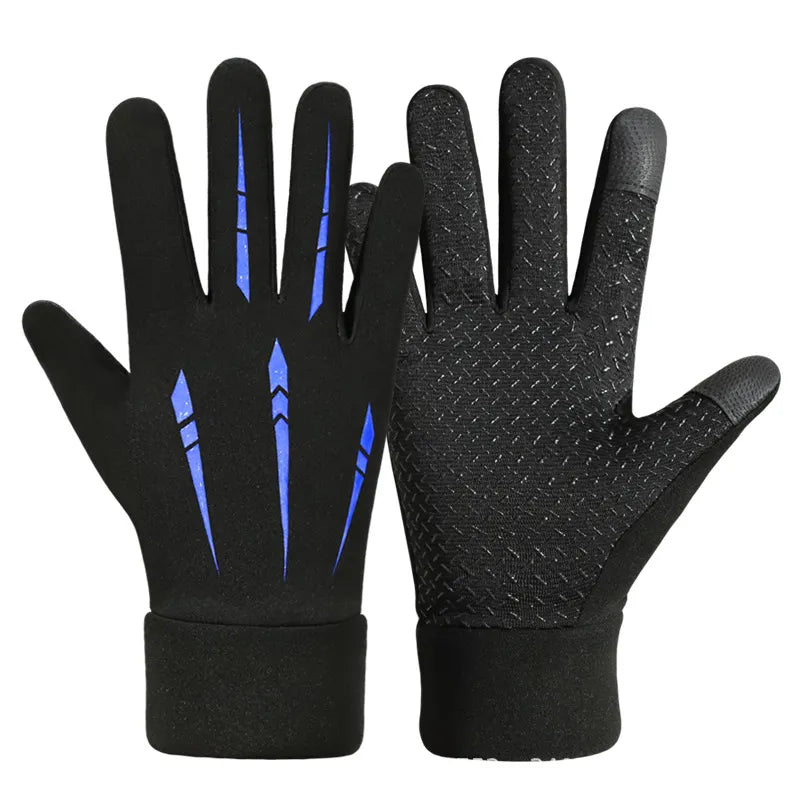 Autumn Winter Cycling Men's Gloves Waterproof Warm Outdoor Touch Screen Non-slip Fishing Driving Gloves Male Motorcycle Sports-WAYBIKER