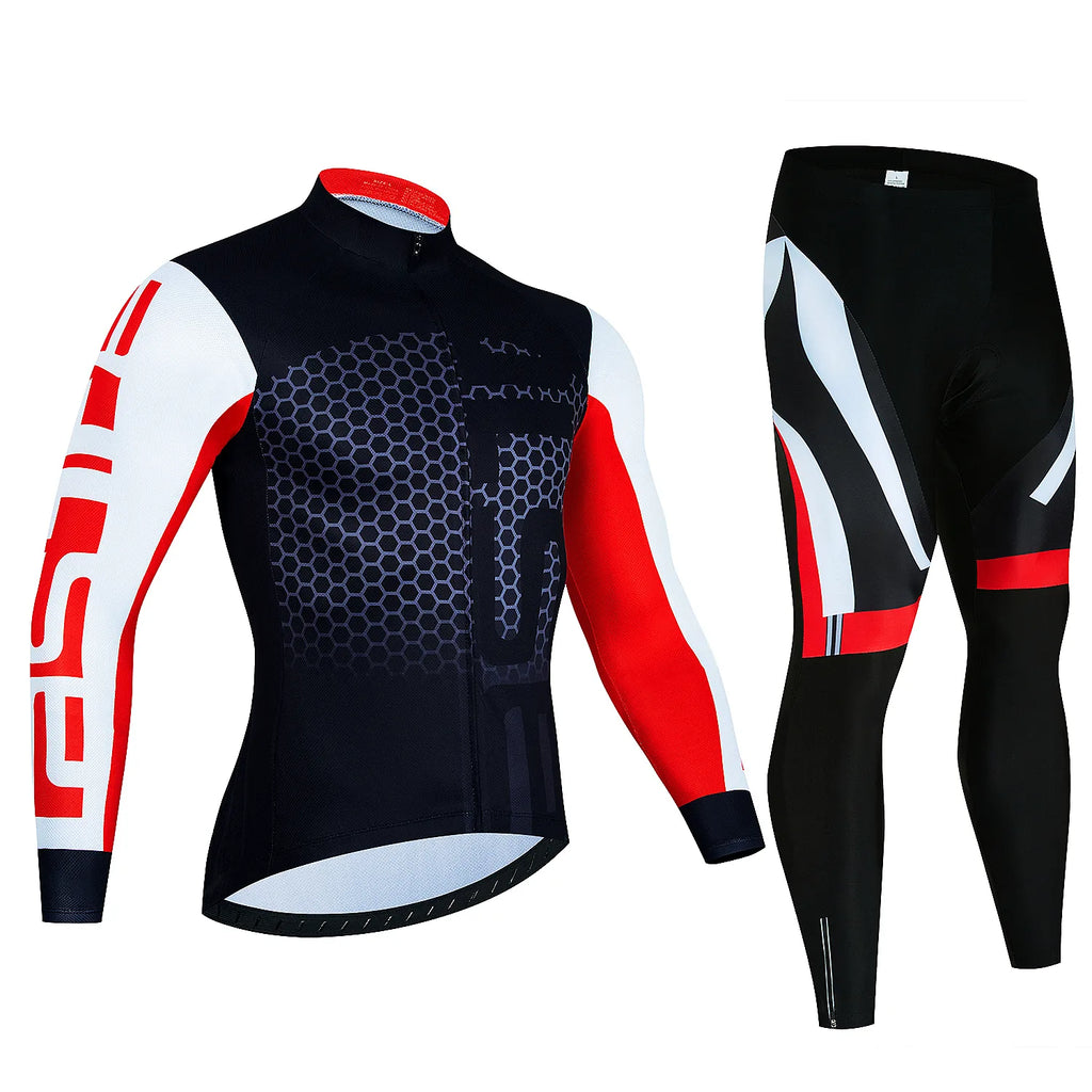 2024 Pro Cycling Jerseys Sets Autumn Riding Long Sleeves Men Cycling Bib Set Bicycle Clothing Spring MBT Breathable Bike Clothes-WAYBIKER