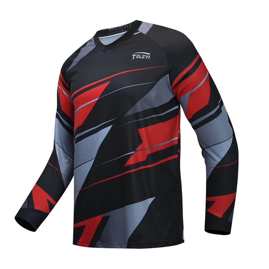 Longsleeve Cycling Jersey Camisa Ciclismo Mtb Clothing Maillot Cyclisme Homme Camisa Ciclista Masculino Camisa Motocross-WAYBIKER