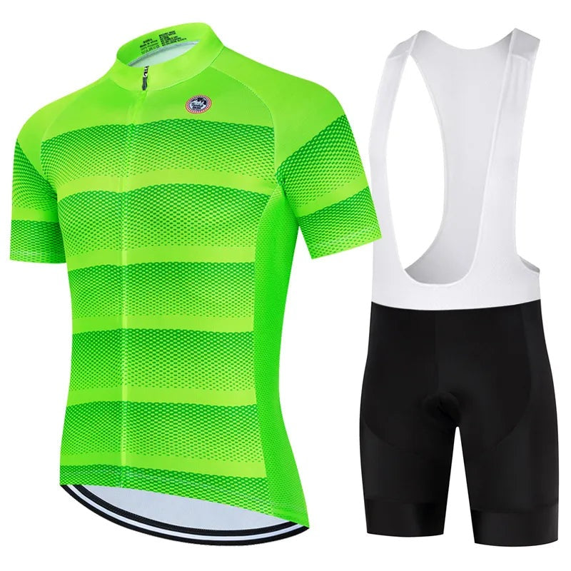 Vendull Pro Cycling Jersey Set Men Cycling Set Outdoor Sport Bike Clothes Breathable Anti-UV MTB Bicycle Clothing Wear Suit Kit-WAYBIKER