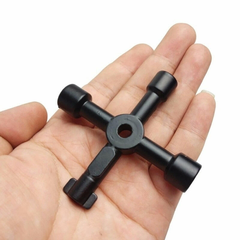 Multifunction 4 Ways Universal Triangle Wrench Key  Universal  for Train Electrical Elevator Cabinet Valve Gas meter  bike tool-WAYBIKER