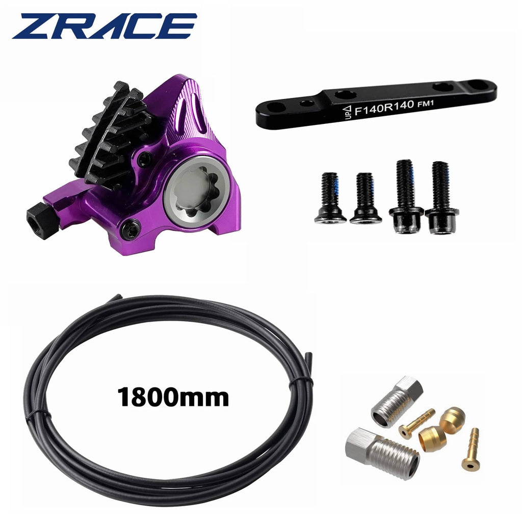 ZRACE XG Flat Mount Caliper, Road Hydraulic Brake, ICE-TECH Pads, BMX Raceing, Full CNC Lightweight