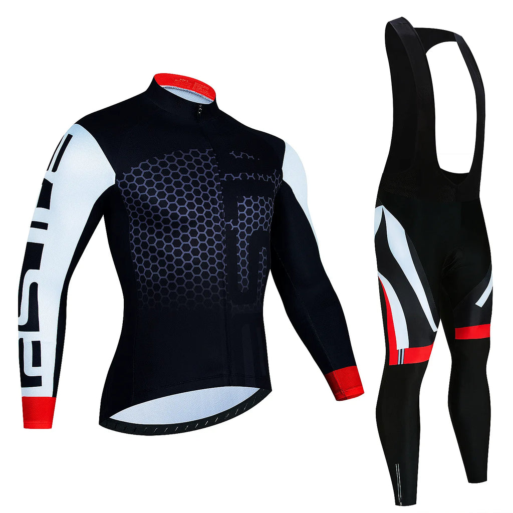 2024 Pro Cycling Jerseys Sets Autumn Riding Long Sleeves Men Cycling Bib Set Bicycle Clothing Spring MBT Breathable Bike Clothes-WAYBIKER