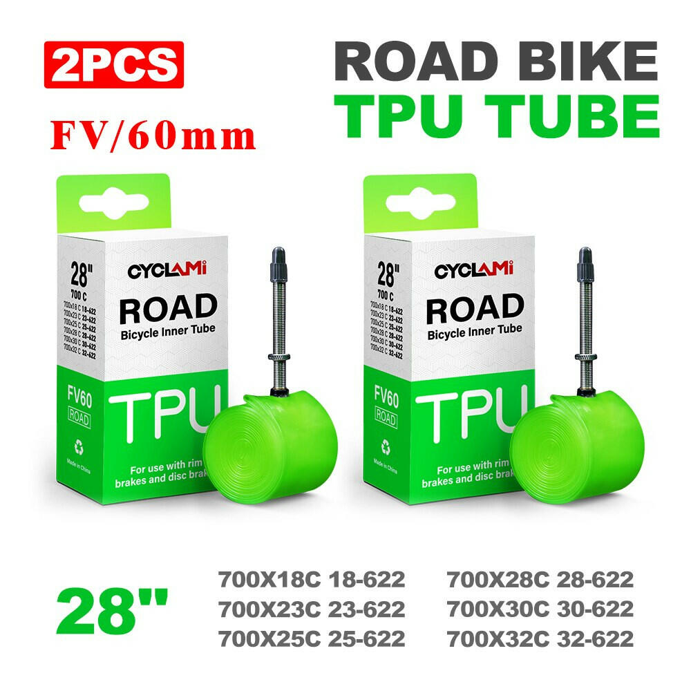 Ultralight Bike Inner Tube 700C 18 25 28 32 Road Bicycle TPU Material Tire 60mm 80mm Length French Valve Super Light CYCLami-WAYBIKER