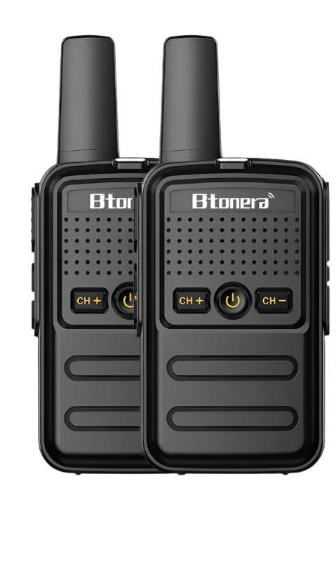 Btoera 2 Pcs Mini Walkie Talkie PMR 446 Portable Two-way Radio Ht PTT Walkie-talkies 5W 16CH UHF 400-470MHz Portable Radio for-WAYBIKER