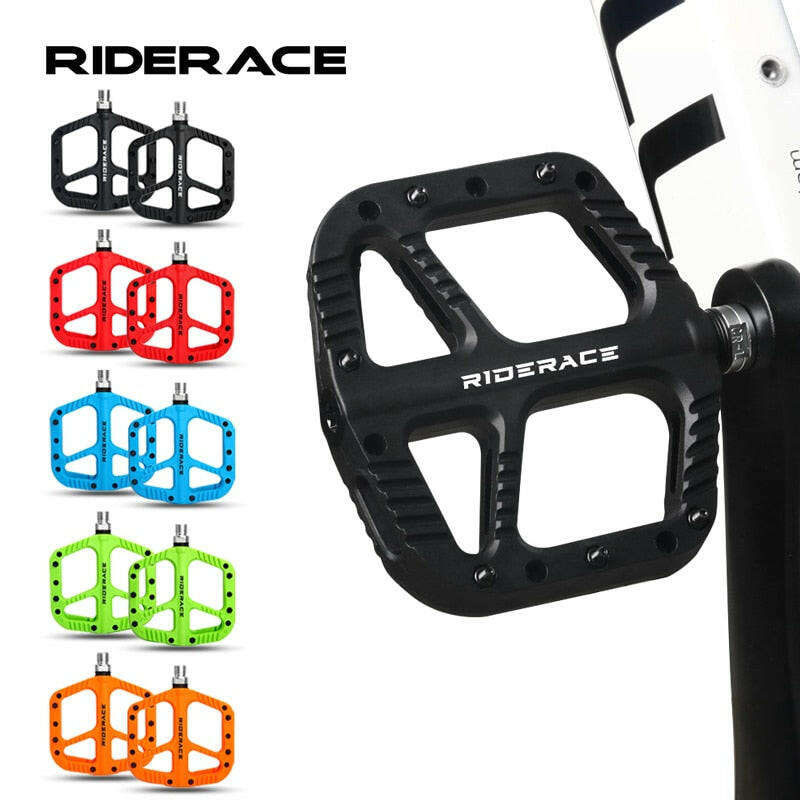 Ultralight Bicycle Pedals Nylon Seal Bearings Road BMX MTB Mountain Bike Pedal Flat Platform Anti Slip Cycling Parts Accessories