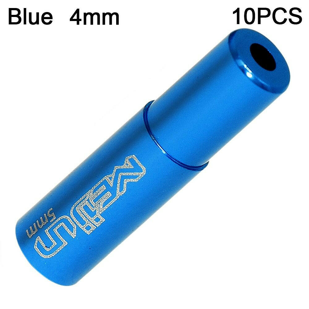 10pcs Bike Bicycle Aluminum Alloy 4mm 5mm Derailleur Shift Brake Cable End Cap Housing Ferrules Crimps Dust Cover Wire Tip-WAYBIKER