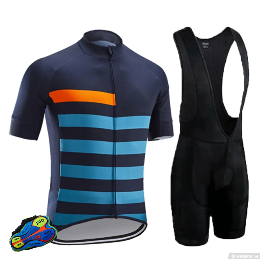 Custom Men's Mountain Bike Riding Clothes Breathable Bicycle Clothing Long-Sleeved Cycling Clothing Sets-WAYBIKER